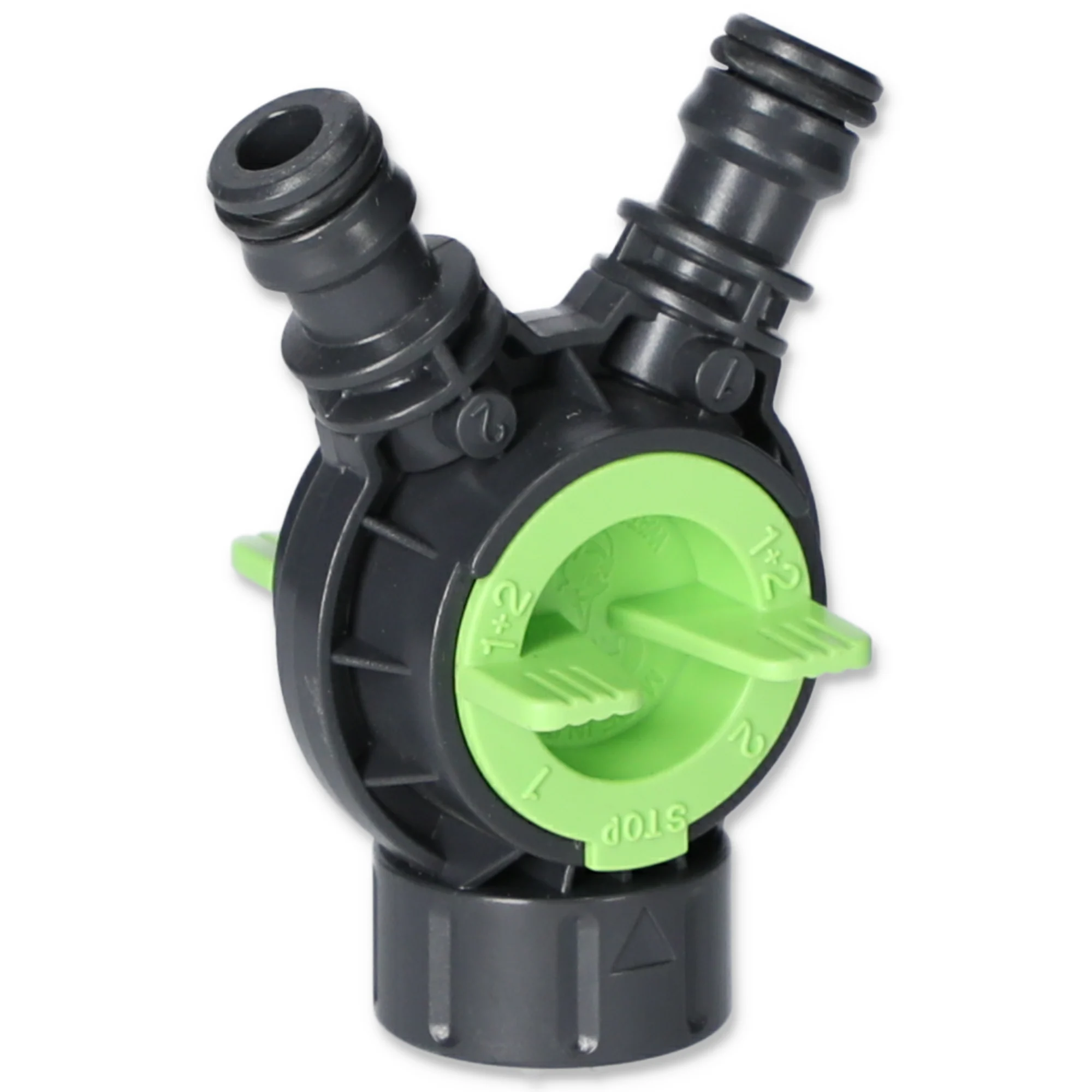2-Wege-Ventil schwarz/grün 3/4"