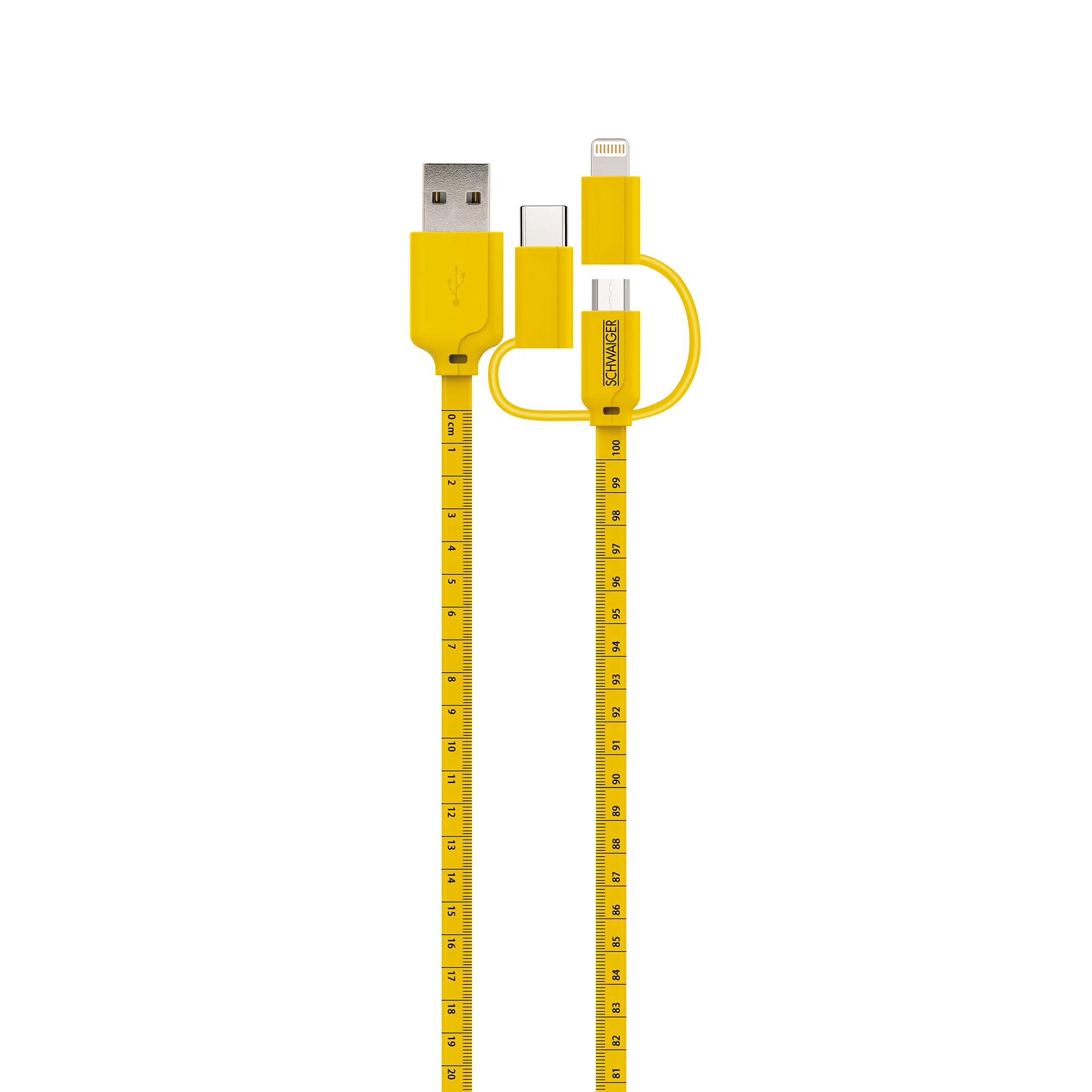 3-in-1 Sync & Ladekabel mit Maßband WKU310 511