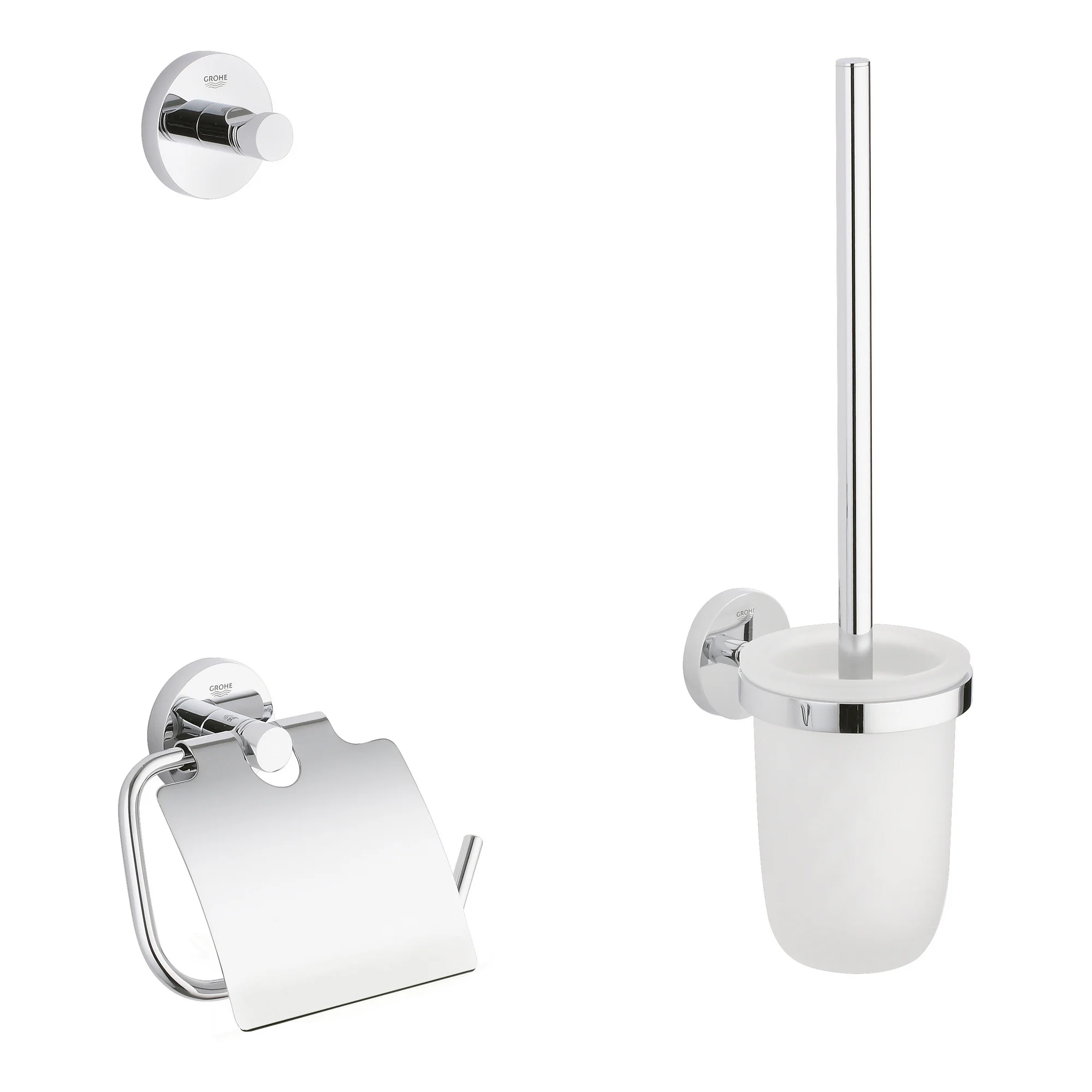 3 in 1 WC-Set 'Essentials' chromfarben