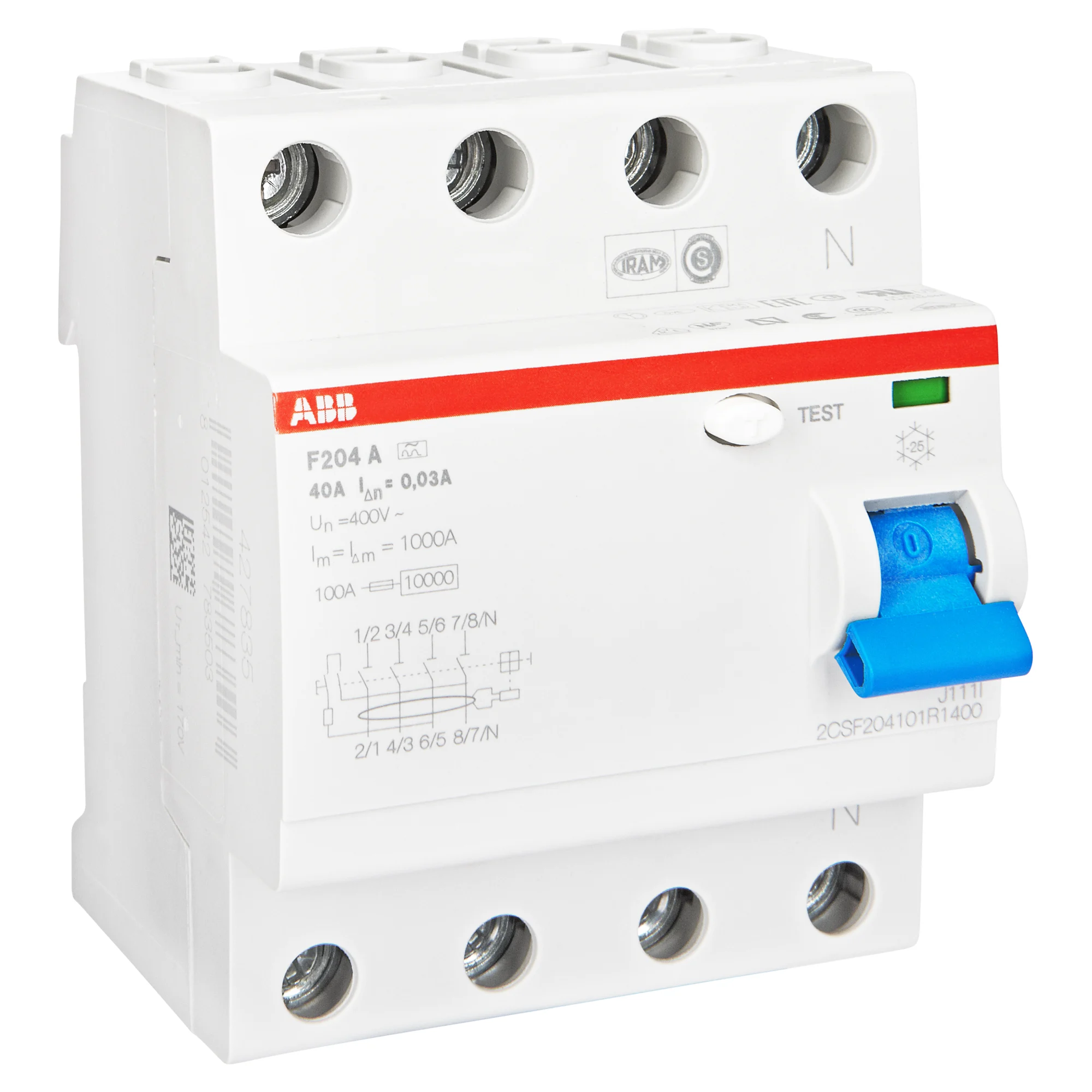 ABB Fehlerstrom-Schutzschalter 4-polig 40 A 400 V 1 Stk.