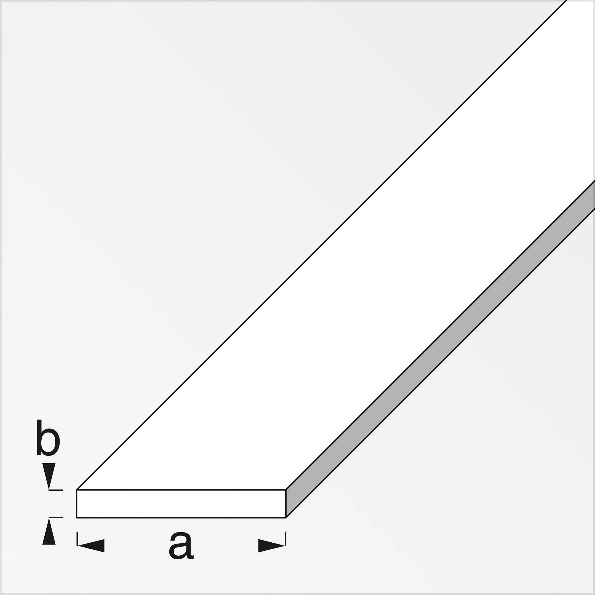 Flachstange Aluminium chromfarben 0,2 x 3 x 250 cm