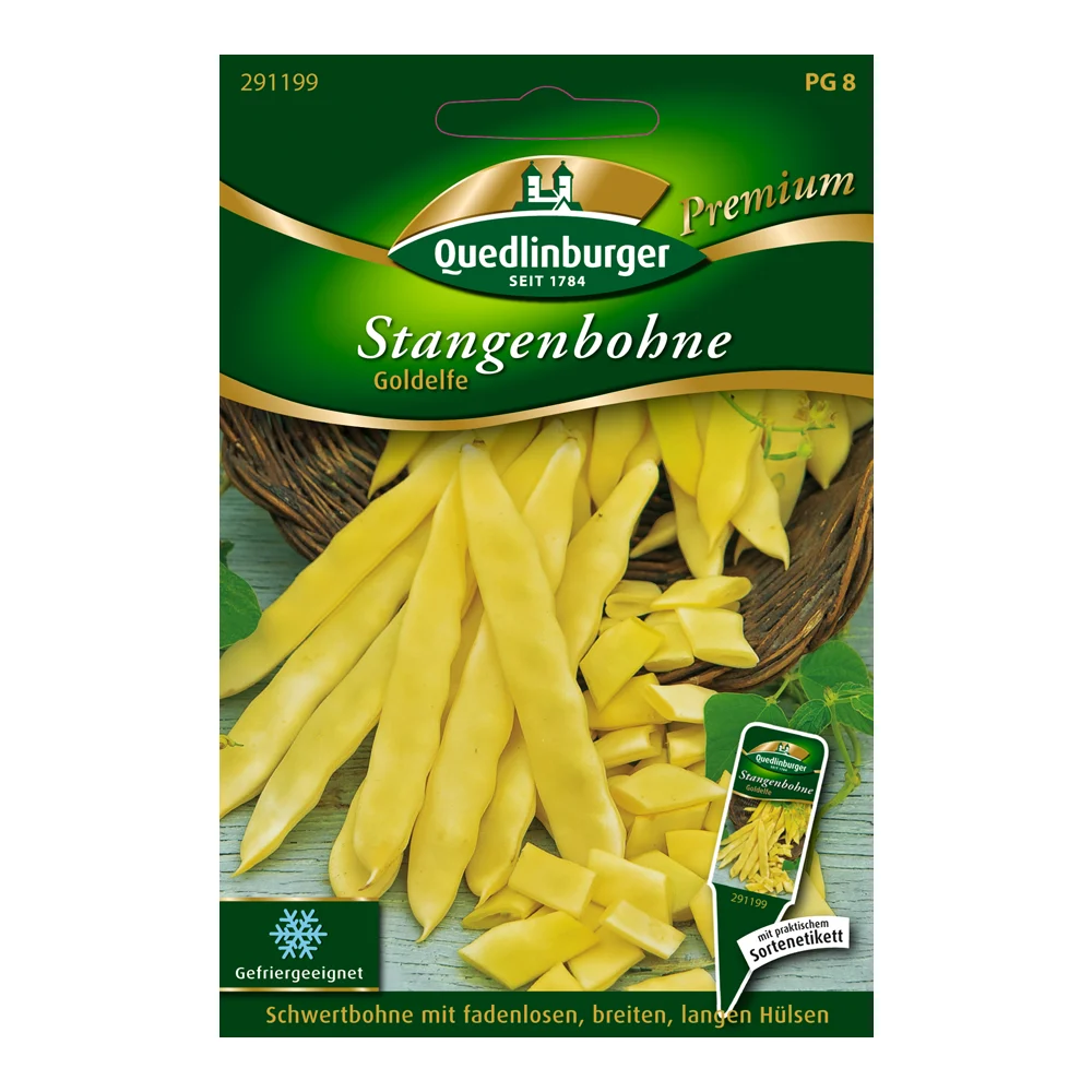 Stangenbohne "Goldelfe" 8 Stück